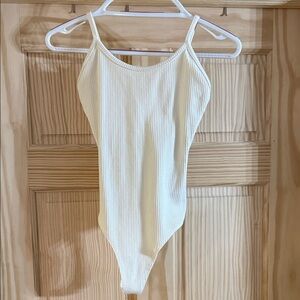 American Eagle Outfitters Cream Bodysuit